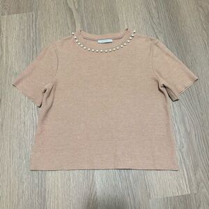 Play Light Brown with pearl Zara T-shirt